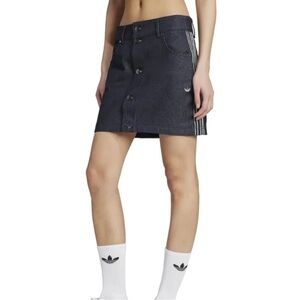 Adidas Women's Black Button-Up Mini Skirt